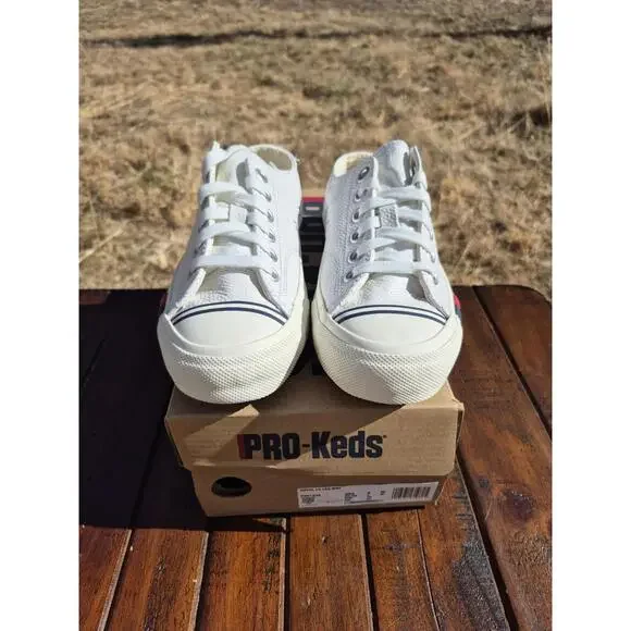 PRO-Keds Royal Low Leather White Men’s Size 4 PH61438 Low New Very Nice - Picture 2 of 8